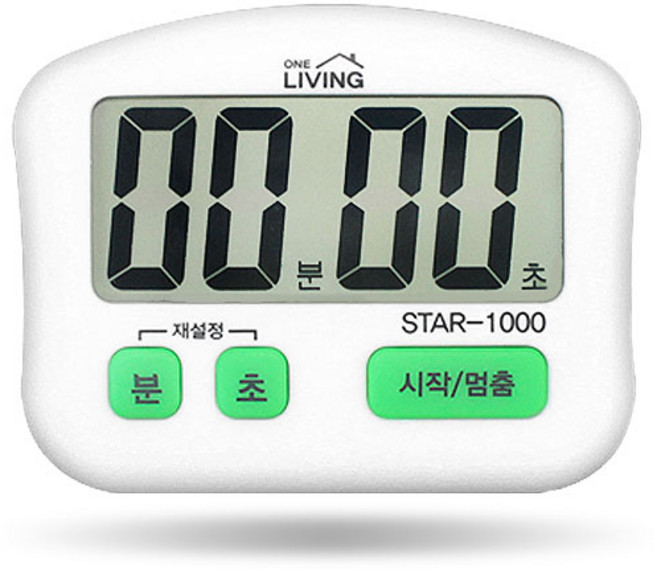 원리빙 디지털타이머 주방 자석 쿠킹타이머 소리큰타이머 STAR-1000, 원리빙 디지털 타이머 (99분), 1개