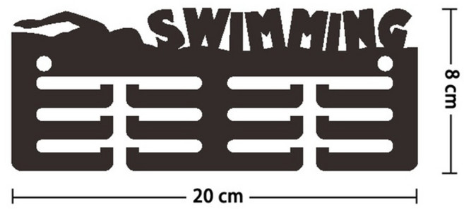 까마느 메달걸이 태권도 마라톤 메달 거치대 행거 정리 진열대 스포츠, SWIMMING, 1개
