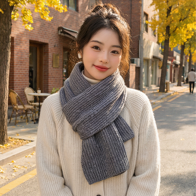 R Succeed I 여성 겨울 데일리 목도리 따뜻한 소프트 에 베이직 머플러