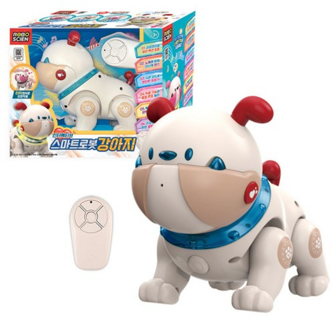 원앤원 로보사이언 무선조종 스마트 로봇강아지 불독, BeigeColor, 3개