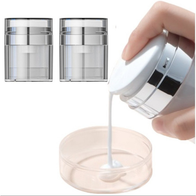 라워스 손쉬운펌핑 진공 크림 공병, 50ML, 2개, 화이트50ml