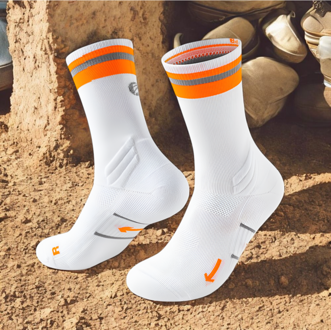 Buybliss 트레일러닝 기능성 스포츠 양말, 2개, 화이트