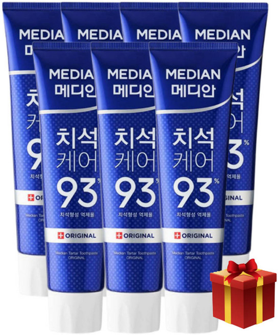 아모레퍼시픽 메디안 치석 오리지널 치약세트120g x 7p + 아모레 샘플 증정, 1세트, 120g