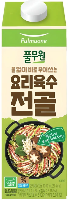 풀무원 요리육수 전골, 1L, 1개 - 쿠팡