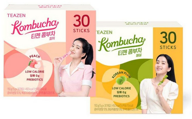 티젠 티젠 콤부차 매실+피치, 2개, 5g, 30개입