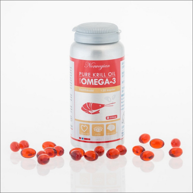 Isbjorn 挪威北極熊 純磷蝦油 Omega-3 膠囊 120 顆, 1個, 120顆
