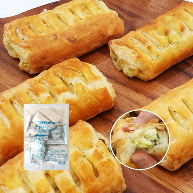 청아냉동식품 대파 크림치즈파이 냉동생지 1.5kg (50gX30입) 냉동빵 간식, 30개, 50g