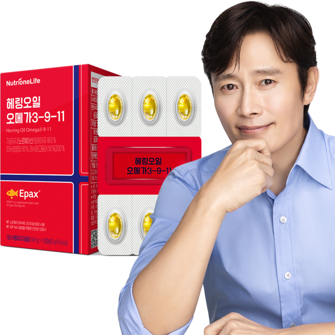 뉴트리원 헤링오일 오메가3-9-11 프리미엄 알티지 EPA DHA 세톨레산 노르웨이 혈행건강, 1박스, 30정