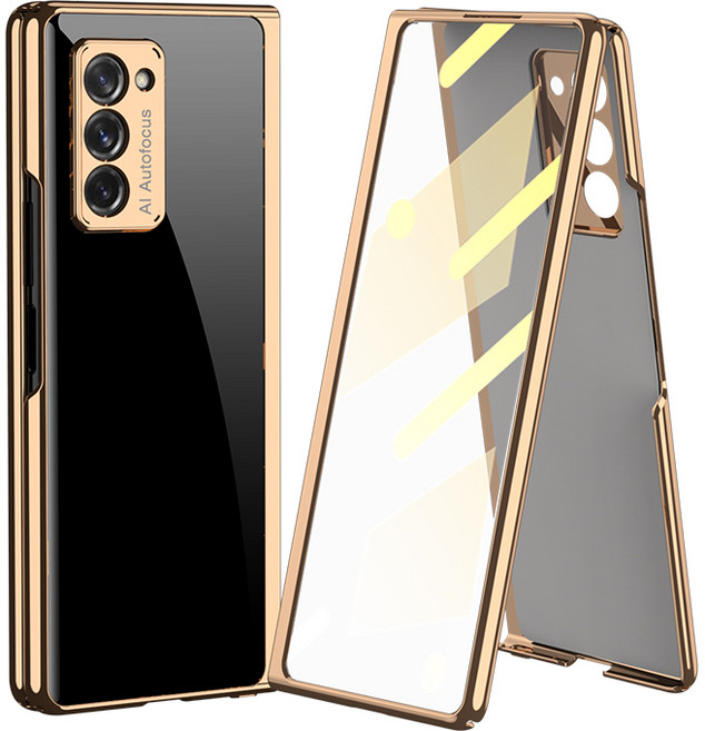 갤럭시폴드2케이스 갤럭시Z폴드2케이스 스트랩 슬림 하드 강화유리 케이스