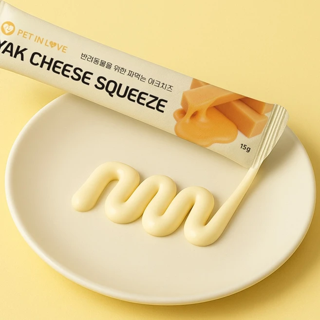펫인러브 짜먹는야크치즈 YAK CHEESE SQUEEZE 강아지와 고양이 모두의 세계 최초 락토스프리 액상 치즈 간식, 12개, 15g, 야크치즈 - 쿠팡