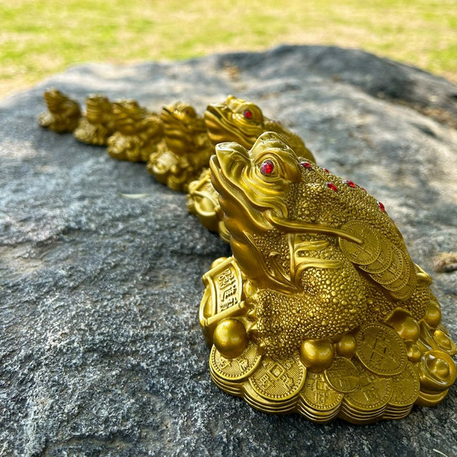 달빛코드 삼족두꺼비 복두꺼비 금두꺼비 미니두꺼비 황금두꺼비 장식 인테리어 소품, 골드