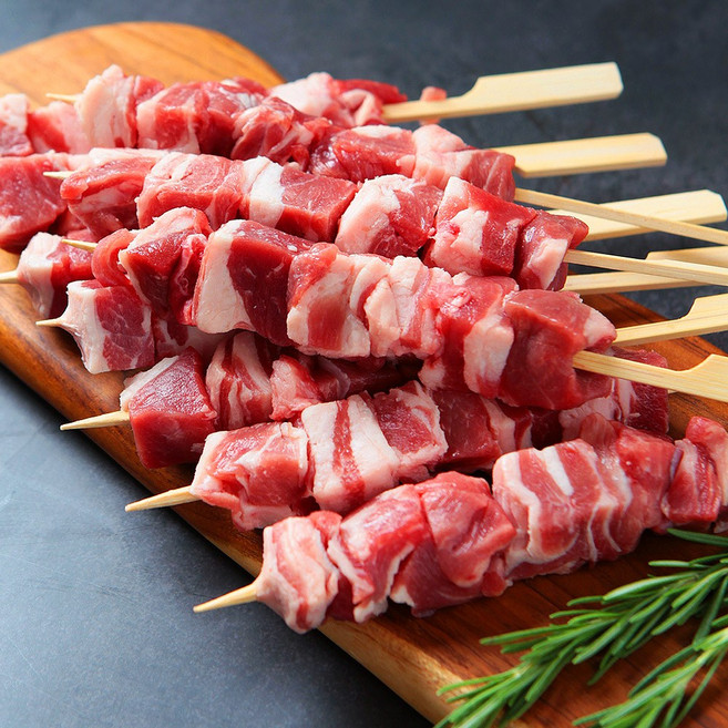 호주산 캠핑 양꼬치 큐브 양고기, 1kg, 1개