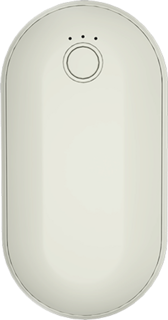 에센트 휴대용 충전식 양면발열 손난로 보조배터리, 그레이지(grey+beige)