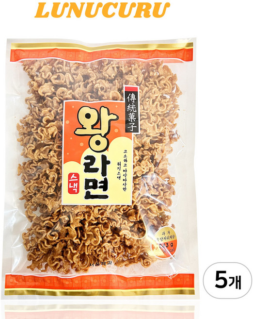 서울제과 왕라면 스낵 추억의 옛날과자, 243g, 5개