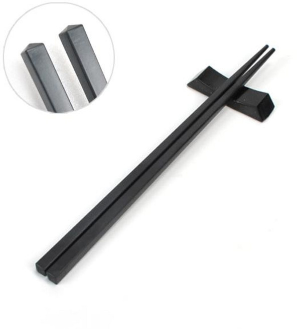 멜라민젓가락 24cm 일식 중식 사각 무광 멜라민 젓가락 업소용 업소 식당 음식점 라면 우동 검정 10벌 50벌 100벌, 50세트, 블랙, 50세트