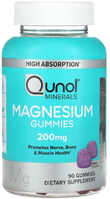 Qunol (큐놀) 마그네슘 구미젤리 베리 맛 90개(1구미 당 100mg), 1개 - 쿠팡