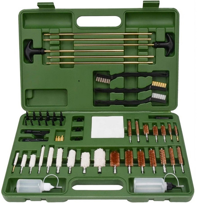 선호그룹 꼬질대 사냥 브러시 청소 브러쉬 클리너 사격 키트 보관 손질 도구 군인, 녹색, 1개