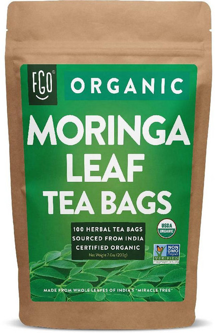 FGO 유기농 모링가 티 티백 100개입 USDA인증, 100티백 (1팩), 200g