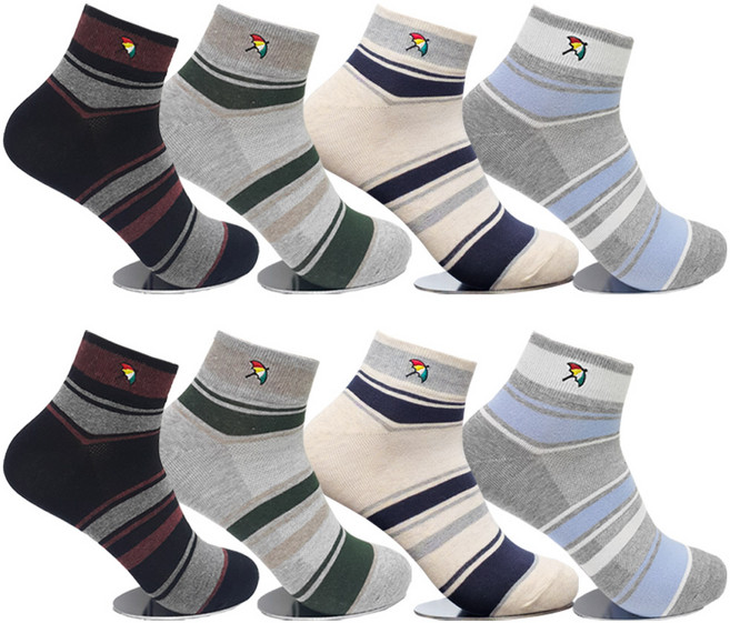 아놀드파마 남자발목양말 매쉬 캐주얼양말 단목 8켤레 AP5610