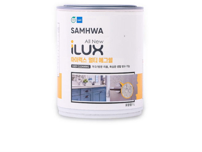 [삼화 친환경 방문용 욕실문페인트] 아이럭스 멀티에그쉘 1L 생활방수 가구 목재 내부용, 0001E, 1개