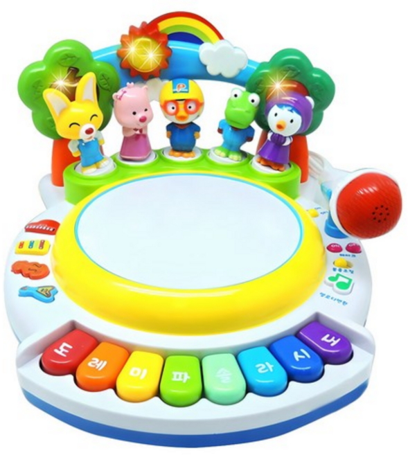 주영 뽀로로 빙글빙글 춤추는 노래방 완구, 혼합색상, 2개