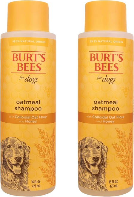 Burt's Bees 버츠비 오트밀 애완샴푸 허니 수딩 민감한 피부용, 2개, 473ml - 쿠팡