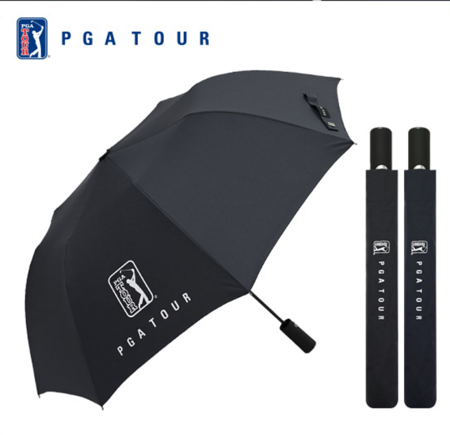 PGA 2단 자동 골프 우산 동호회 대회 기업 판촉물 기념품 선물, 네이비, 1개