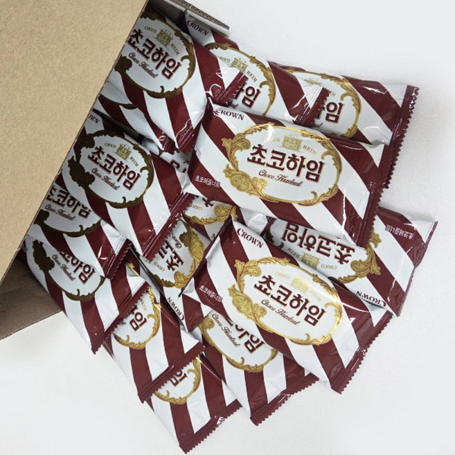 [영희네] 크라운 달콤바삭한 쵸코하임 대용량 사무실 간식, 82개, 15.7g