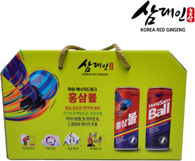 삼대인 홍삼볼 선물세트 1BOX, 5개, 245ml