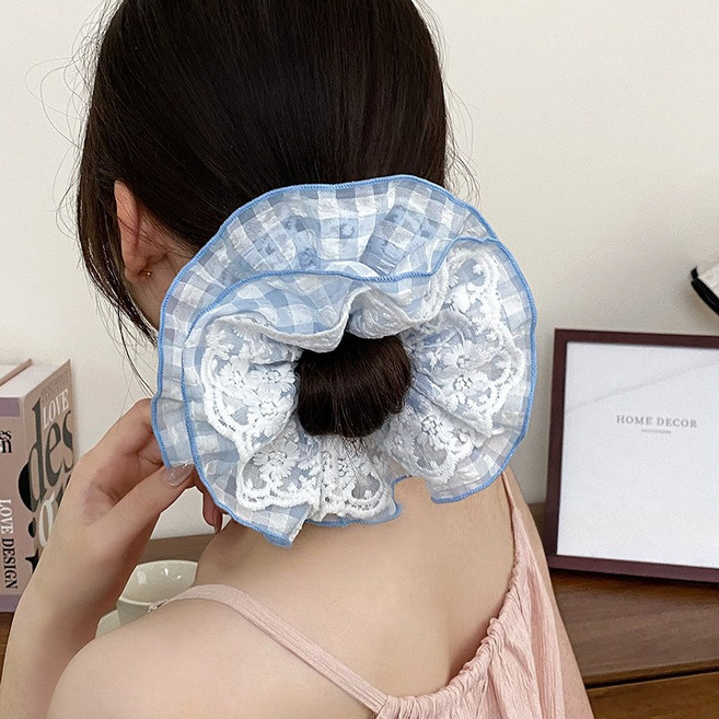 엘리핑크 프레쉬블루 헤어 슈슈 스크런치 곱창 밴드 고무