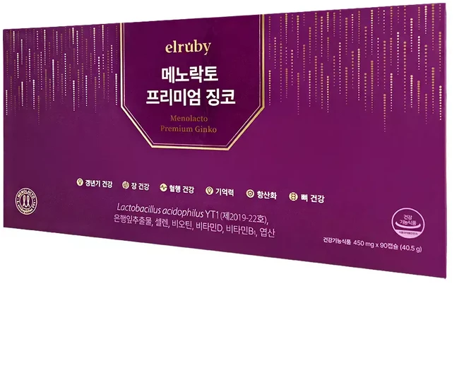 휴온스 엘루비 메노락토 프리미엄 징코 유산균 90캡슐 여성 유산균, 90정, 1개