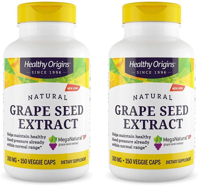 헬시오리진스 메가내추럴-Bp 포도 씨 추출물 300 mg 베지 캡, 150정, 2개 - 쿠팡