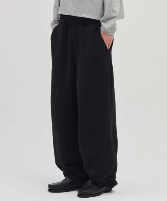 제로 오버 실루엣 스웨트 팬츠 [블랙] 396817 - 쿠팡