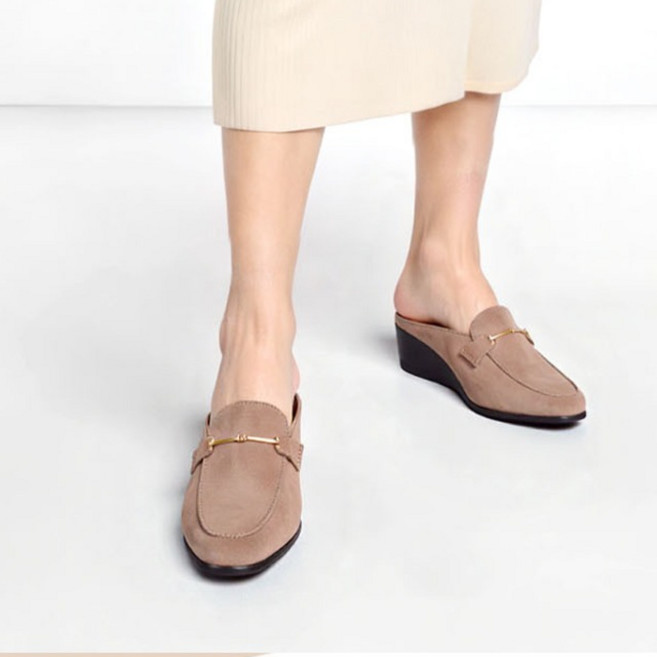 웨지힐 샌들 통굽 블로퍼 슬리퍼 키높이 여성