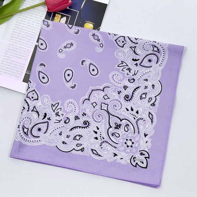 이든테라스 22칼라 페이즐리 반다나 국산 면 스카프 등산 캠핑 단체 손수건