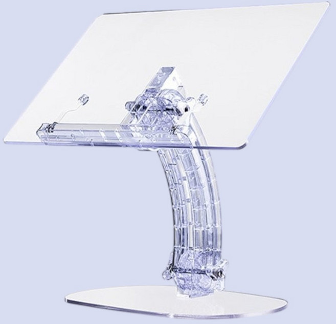 루이 투명독서대 각도조절 높이조절 아크릴 북스탠드, 투명 독서대