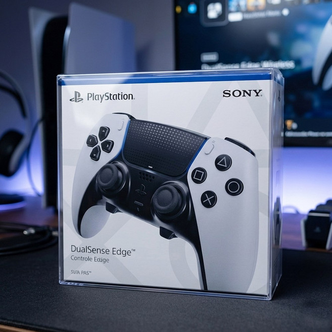 호환 PS5 듀얼센스엣지 박스 프로텍터 케이스 패키지 보관, 1개, 투명, 듀얼센스엣지 일반/한정판박스 프로텍터