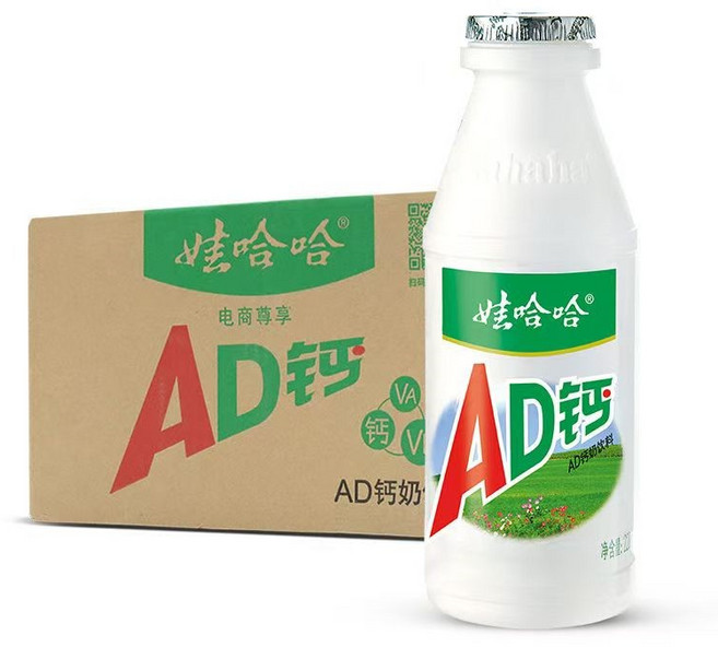 HONA국제 중국식품 와하하 AD 우유 음료수 최신일자 발송, 220ml, 24개