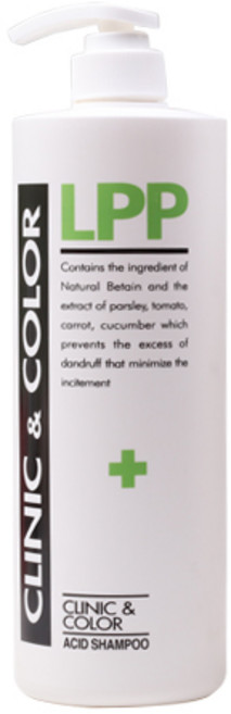 클리닉앤칼라 LPP 산성 샴푸, 1L, 2개