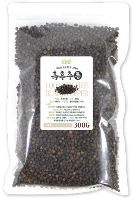 드랍쉽 통흑후추(베트남) 300g 후추 통후추 흑후추, 통흑후추[베트남] 300g, 1개