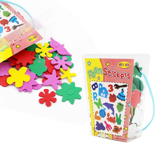 EVA 스티커 꽃 + 나뭇잎 혼합, 3개