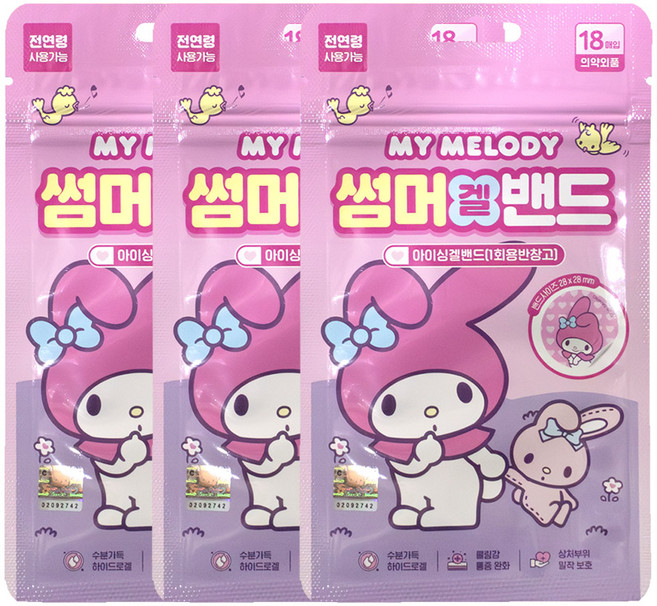 아텍스 마이멜로디 썸머 겔밴드, 3개, 18개입