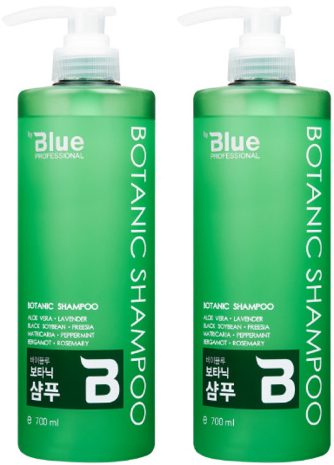 [리힘] 바이블루 보타닉 샴푸 700ml x 2개 더블세트 두피쿨링 비듬케어