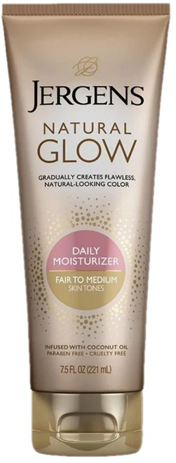 저겐스 내츄럴 글로우 페어 미디엄 수분 바디로션 Jergens Natural Glow Moisturiser Medium Deep, 1개, 221ml - 쿠팡