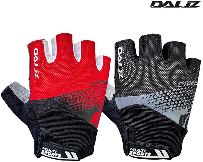 달리즈 기능성 자전거 반장갑 논슬립 젤쿠션 스판덱스, 블랙