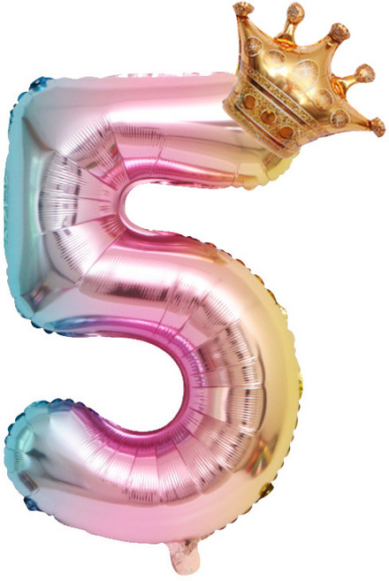 웜네스트 대형 숫자 풍선, 1개, 5 (81cm)