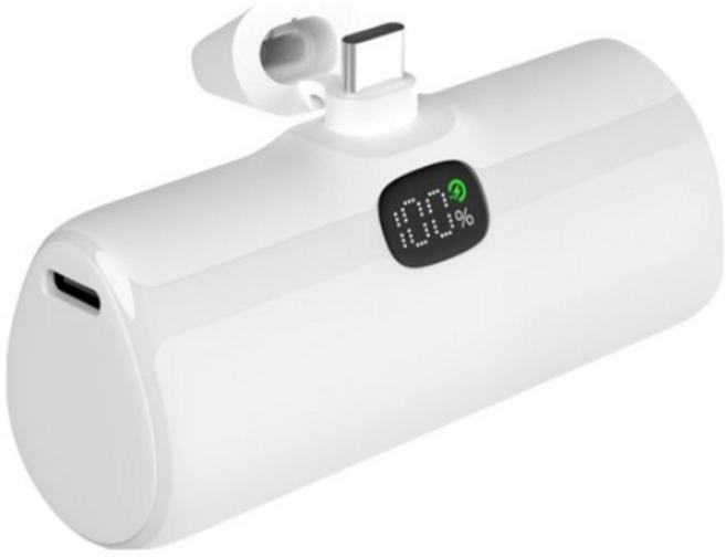 보바 20W 고속충전 PD 금속 거치대 도킹형 보조배터리 4800mAh, 화이트, VA-103(8핀)