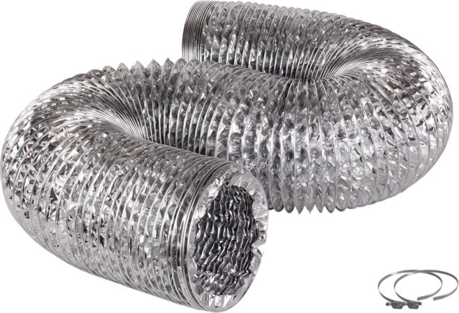 덕트몰 알루미늄 덕트 호스 배관 길이 2.5M / 알류미늄 은박 주름관 자바라 호수, 1개