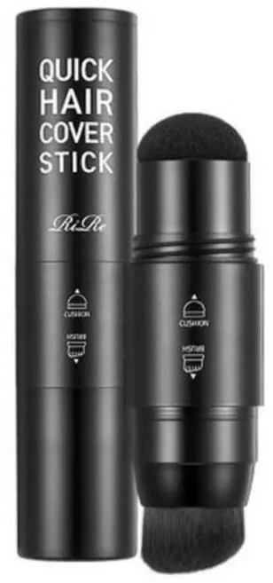 RiRe 髮際線修飾棒 快速補色 豐盈髮根, 髮粉棒 黑色 BLACK, 1個
