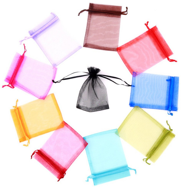 망사주머니 망사 파우치 포장지 선물 포장 다용도 복주머니 소형 중형 대형 특대형, 6.실버